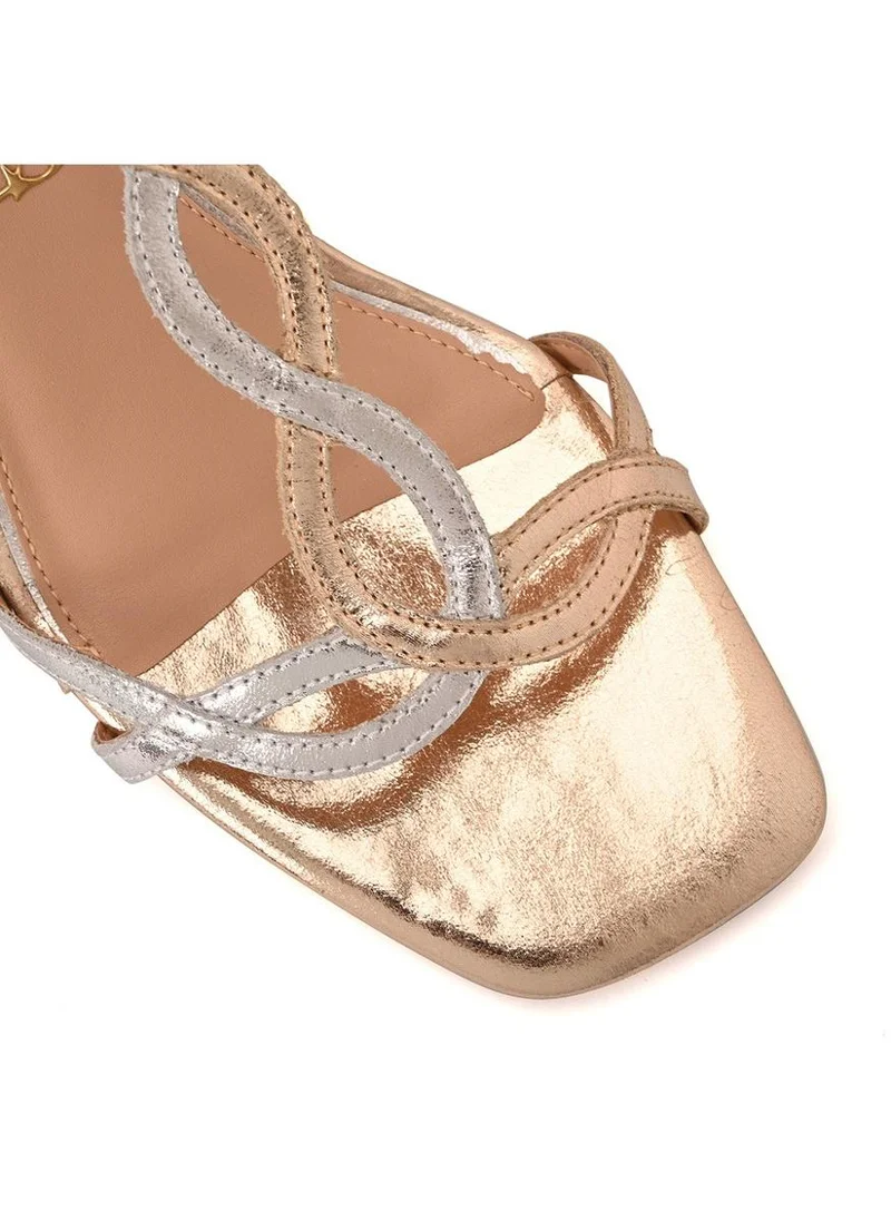 Carmen Steffens  Golden Stripes Sandal for Women | Best Price UAE