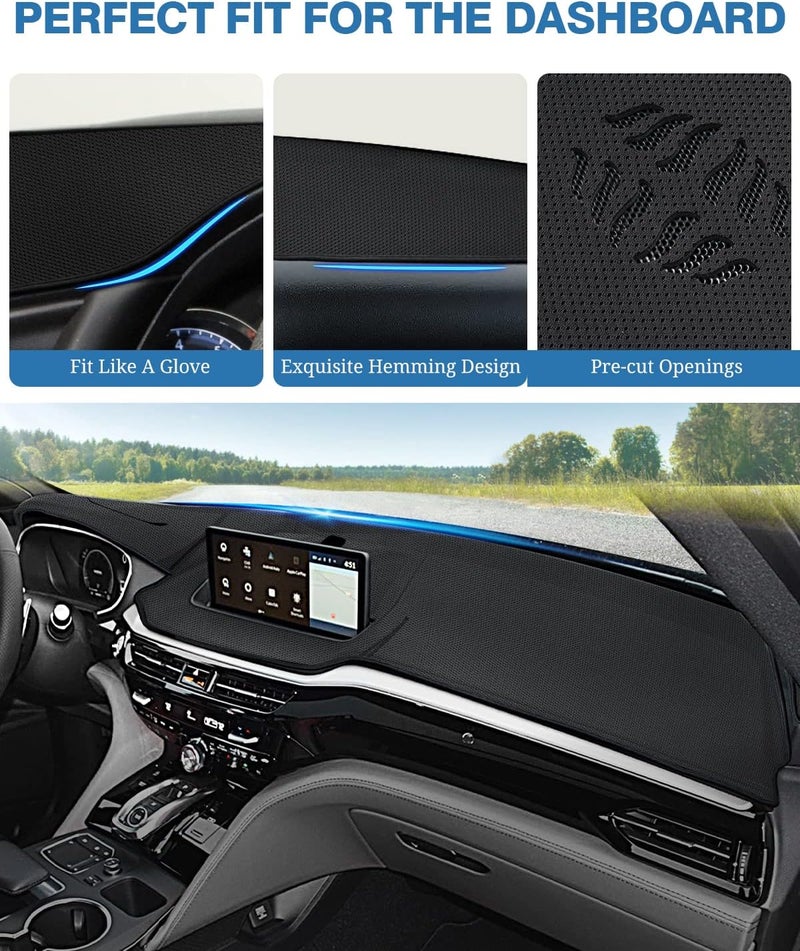 FIILINES Dash Cover Compatible with Acura MDX 2024 2023 2022 Dashboard Mat Cover MDX Accessories Dash Cover 2022 2023 2024 Sunshade Nonslip Mesh Protector No Glare - Image 4