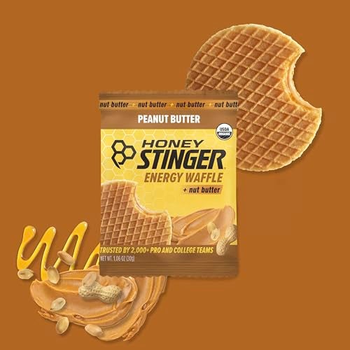 Honey Stinger Organic Peanut Butter Energy Waffle Variety Pack, 6 Pack Each of Peanut Butter, PB Chocolate and PB Strawberry, Nutritious Stroopwafel Snack for Exercise, Endurance and Performance - Image 3