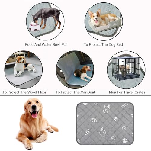 WapaW Super Absorbent Washable Reusable Pee Pads –100% Waterproof Dog Pee Pad Protects Against Urine Leakage Non-Slip Grip Prevents Slipping & Bunching. (Blue, 70 x 100 CM) - Image 3