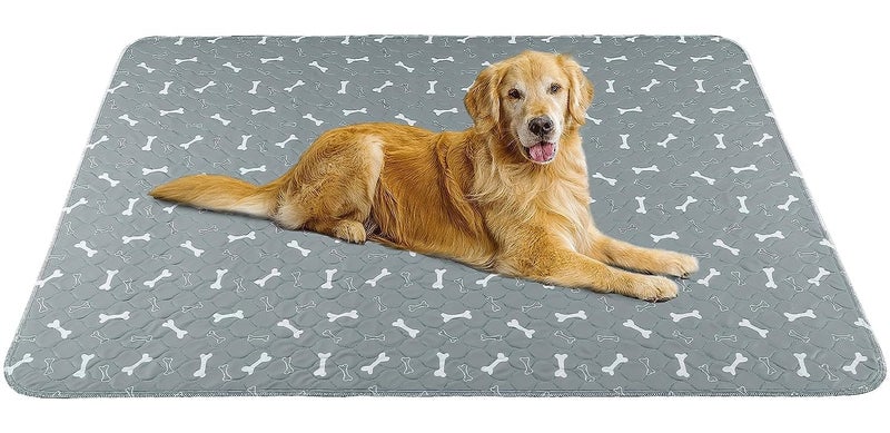 WapaW Super Absorbent Washable Reusable Pee Pads –100% Waterproof Dog Pee Pad Protects Against Urine Leakage Non-Slip Grip Prevents Slipping & Bunching. (Blue, 70 x 100 CM) - Image 2