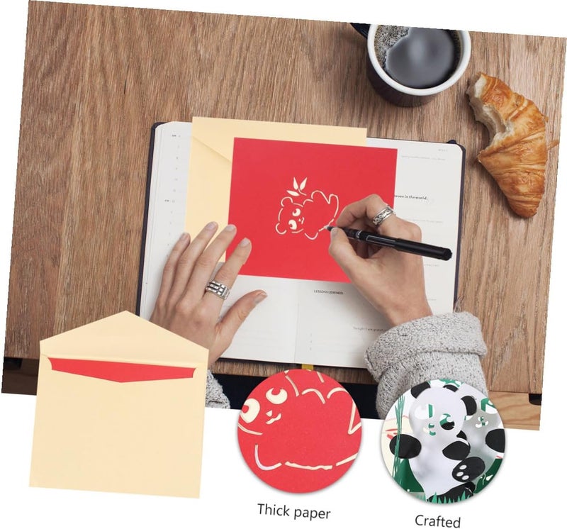 Didiseaon 3d Graduation Paper Panda Sculpture Greeting Card Pop-up Handmade Card for Travel Festival and Birthday Celebrations - Image 4