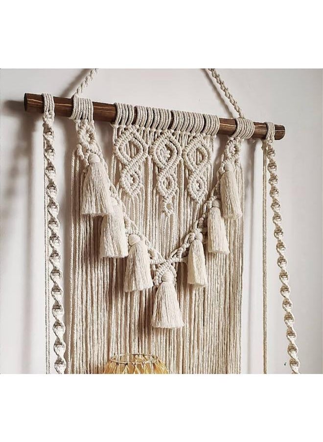 Antikiano - Wooden Wall Shelf, Macrame Shelf, Living Room Decor, Stand Bookshelf. - Image 1