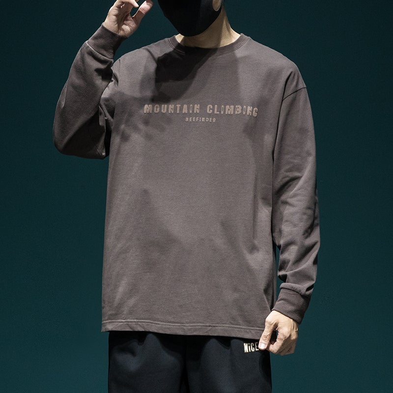 American-Style Retro Long-Sleeved T-Shirt Men'S Autumn Trendy Men'S Inner Top Fat Loose Plus Size Bottoming Shirt - Image 4