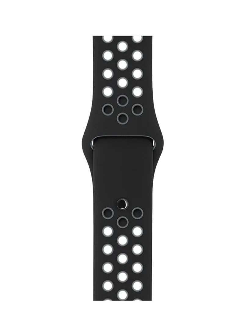 Generic - Apple Watch Band, Nike Apple Watch Strap for Apple Watch Series 5/6/7 42/44/45mm Black - Image 1