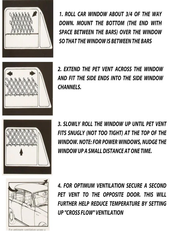Jeffers Pet Plastic Car Window Vent, 24" – Adjustable Dog Travel Accessories for Fresh Air & Protection, Universal Fit Rear Windows, Compact Retractable, Pet Gifts for Cars, Trucks & SUV - Image 3
