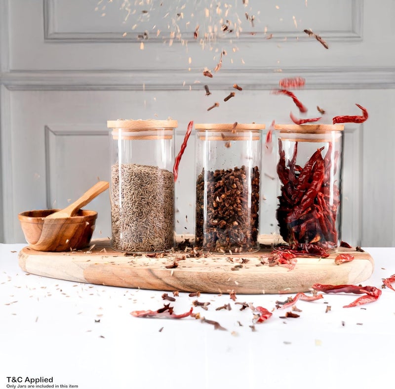 VILON 11oz(330ml) 12-Pack Glass Jars Set, Cylinder Spice Jars with Bamboo Lids and Labels, Food Storage Container Canisters for Home Kitchen, Spice, Herbs, Seasoning, Seed, Tea, Sugar, Salt - Image 3