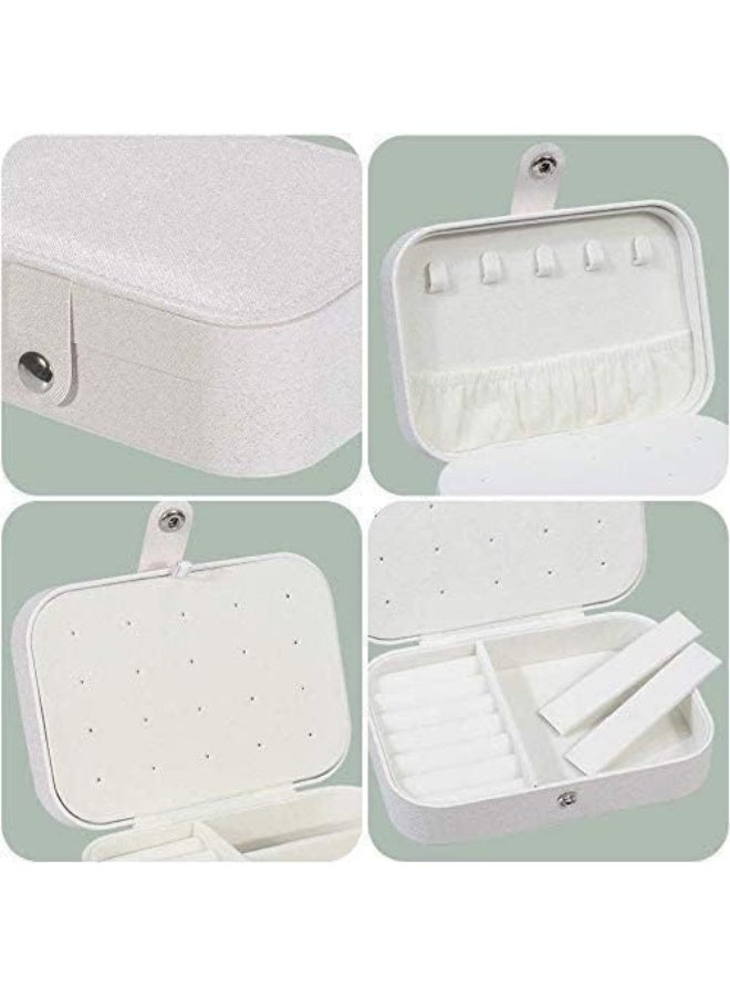 Travel Jewelry Box Organizer PU Leather for Women and Girls with Compartment Storage Design and Secure Clasp – Elegant Travel Jewelry Case for Rings, Earrings, Necklaces, Bracelets and Accessories with Compact Stylish Structure - Image 2