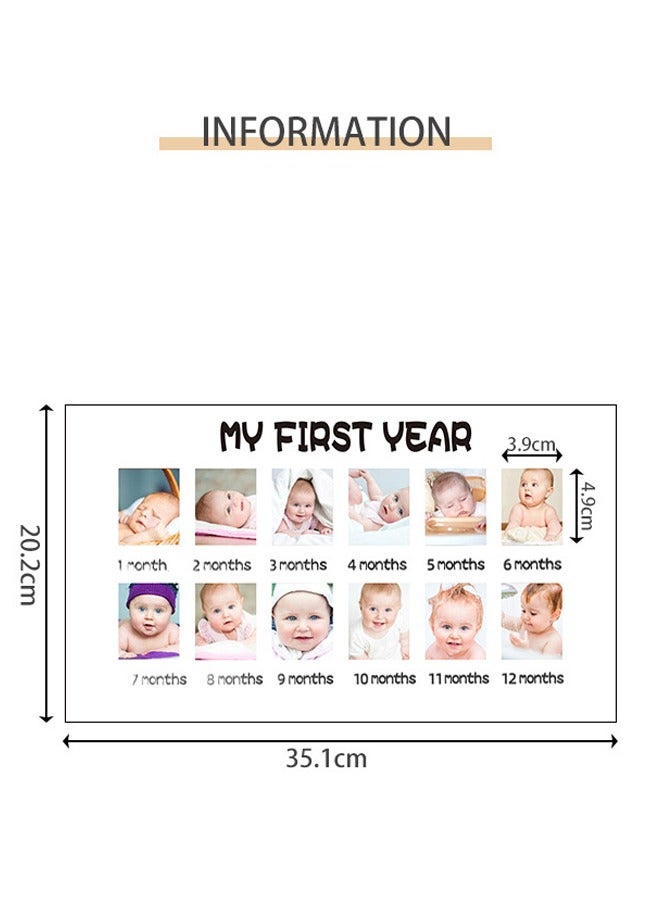 Baby Photo Frame,Wooden My First Year Picture Frame,Newborn 12 Months Milestone Photo Frames Baby Shower And Album Gifts - Image 2