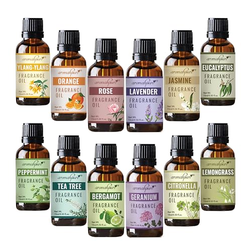 Aromahpure Fragrance Oil - Fresh And Floral Series | 180 ml | Set of 12| Aroma Oil for Home Fragrance| Best for Aromatherapy |Used in Diffusers, Candles, Air Fresheners, Soaps. - Image 1