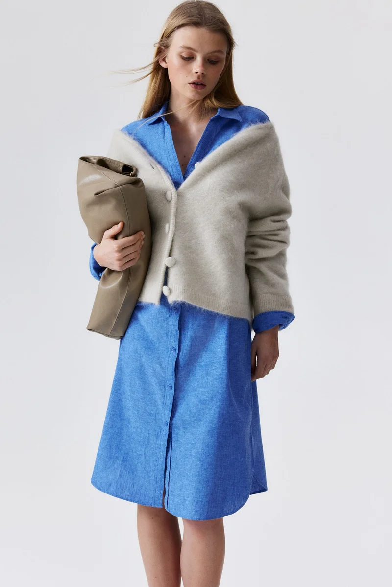 H&M Linen-blend shirt dress