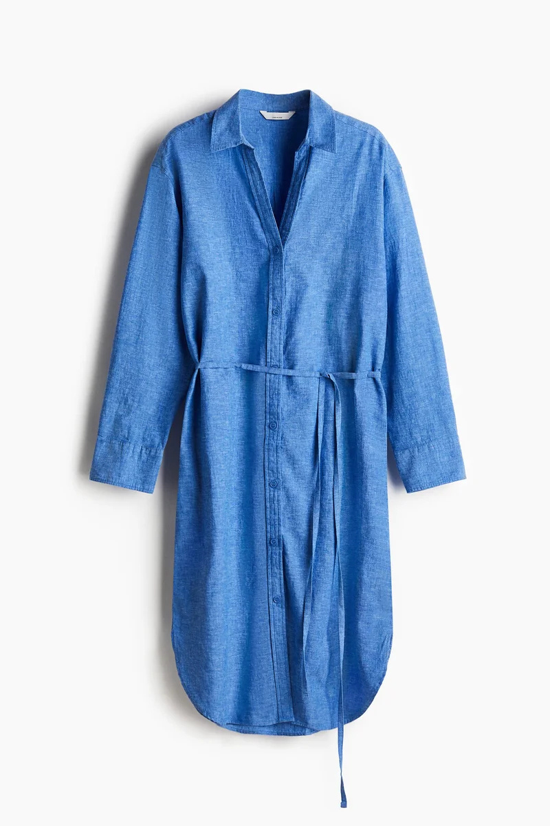 H&M Linen-blend shirt dress