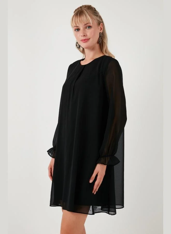 Lela Lela Bicycle Collar Long Sleeve Chiffon Evening Dress Women's Dress 611EL303
