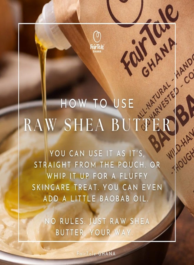 FairTale GHANA Raw African Shea Butter 16oz + Baobab Oil 7.1 fl oz SET - Image 5