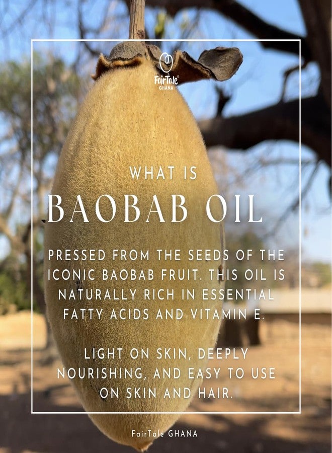 FairTale GHANA Raw African Shea Butter 16oz + Baobab Oil 7.1 fl oz SET - Image 2
