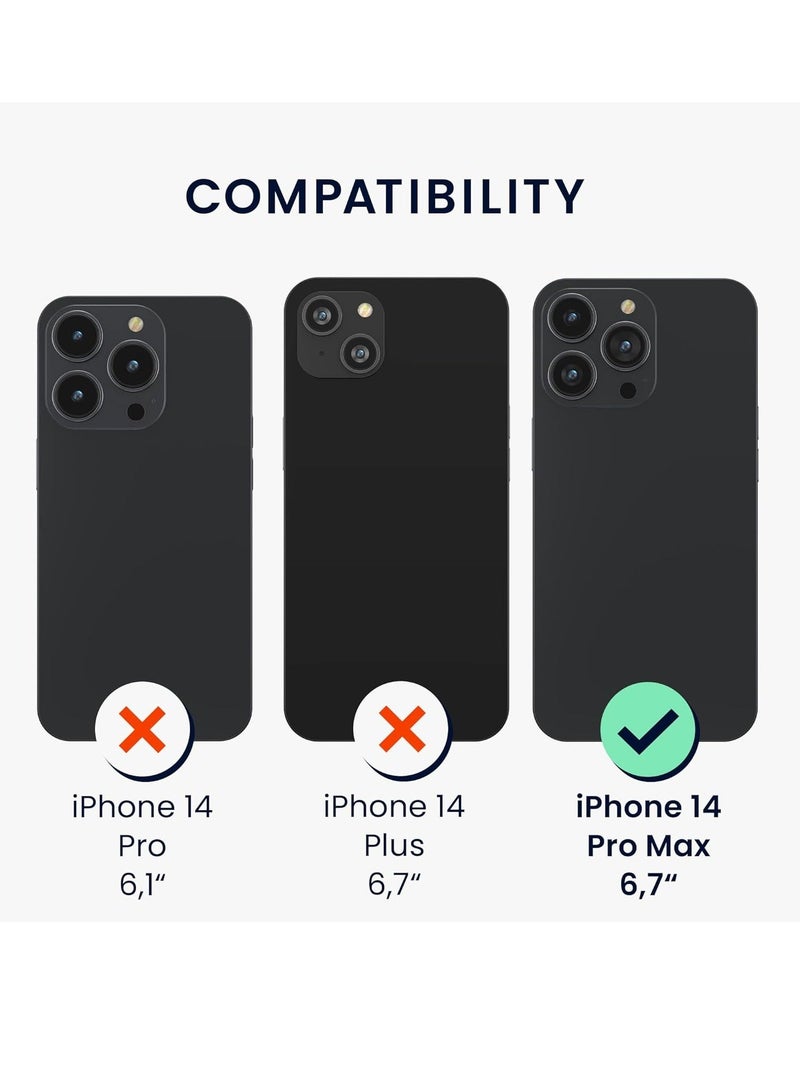 MUNTAQI Apple iPhone 14 Pro Max 5-in-1 Clear Case Set – Includes Screen & Camera Protectors - Image 2