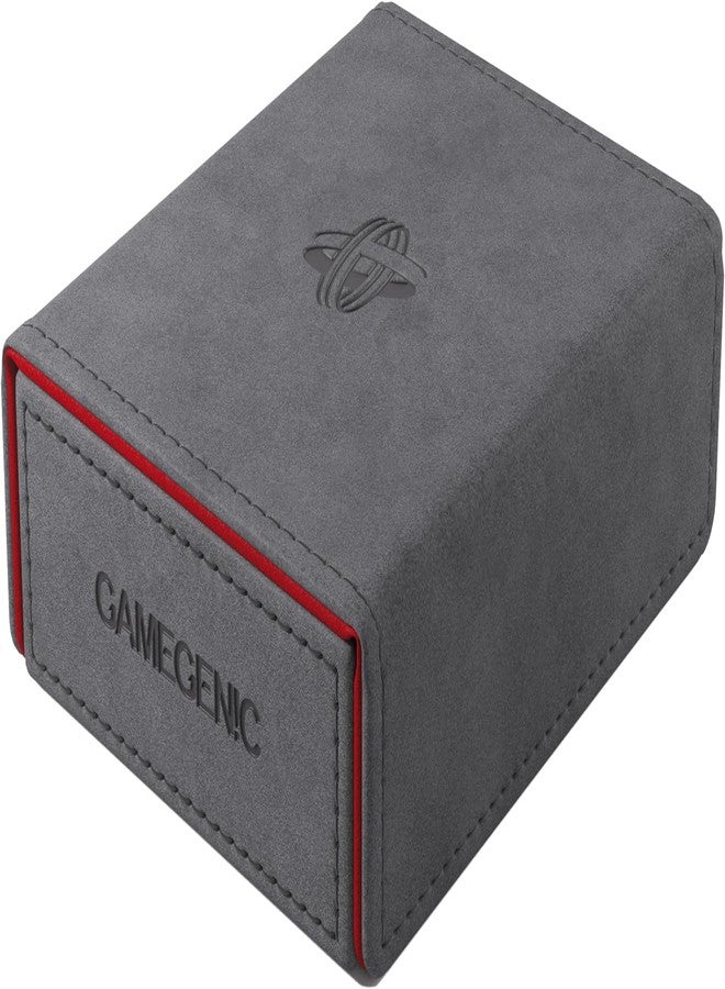Asmodee Gamegenic Token Keep - Premium Token Box for Safe Storage, Fits Dungeon 1100+ and Dungeon S 550+, Holds Tokens, Dice, and Cards, Fully Usable During Gameplay, Gray/Red Color, Made - Image 1