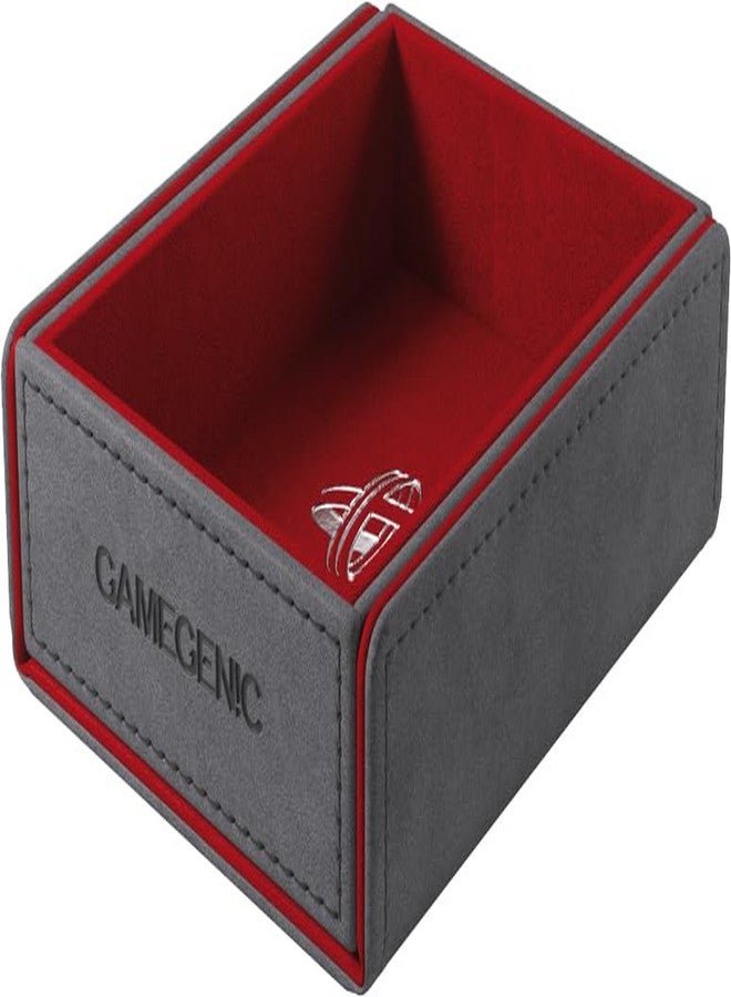 Asmodee Gamegenic Token Keep - Premium Token Box for Safe Storage, Fits Dungeon 1100+ and Dungeon S 550+, Holds Tokens, Dice, and Cards, Fully Usable During Gameplay, Gray/Red Color, Made - Image 2