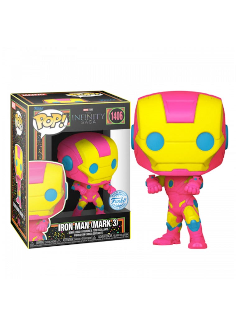 Funko Pop! Super Heroes: Marvel - The Infinity Saga - Iron Man Mark III (Mark 3) (Blacklight) (Exclusive) -1406