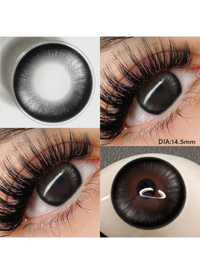 يواي عدسات لاصقة ملونة UYAAI لاتيه قطر 14.50 مم قابلة للاستخدام لمدة سنة للارتداء اليومي - Image 3