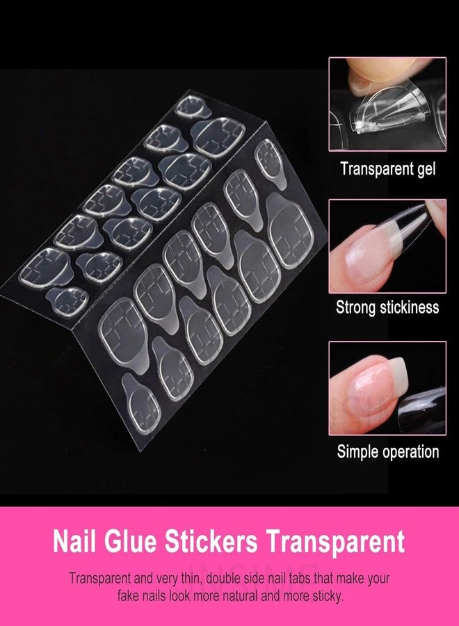 INSIME 192 Double Side Nail Glue Sticker Sticky tabs for Nails Art | 15 Sizes Nail Adhesive Glue tabs for Press on Nails Perfect Manicure | Fake Stick on Nails Sticker Strong Hold Easy Application - Image 4
