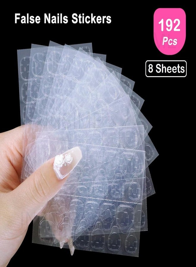 INSIME 192 Double Side Nail Glue Sticker Sticky tabs for Nails Art | 15 Sizes Nail Adhesive Glue tabs for Press on Nails Perfect Manicure | Fake Stick on Nails Sticker Strong Hold Easy Application - Image 3
