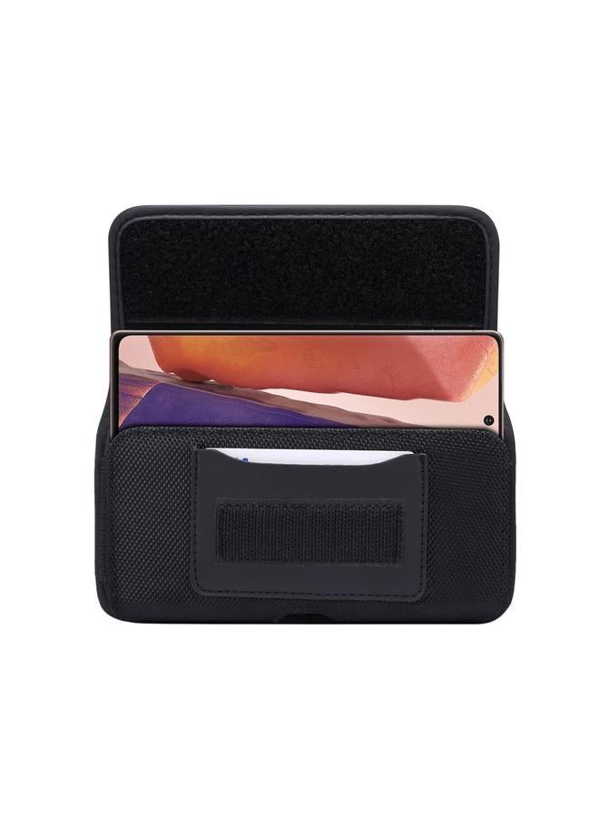 S-TOP Durable Oxford Cloth Horizontal Plate Hanging Waist Phone Waist Pack Leather Case with Card Slot, Suitable for 5.2 inch Smartphones - Image 4