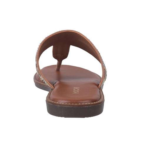 Mochi Women Beige Synthetic Leather Flat Chappal UK/3 EU/36 (35-422) - Image 4