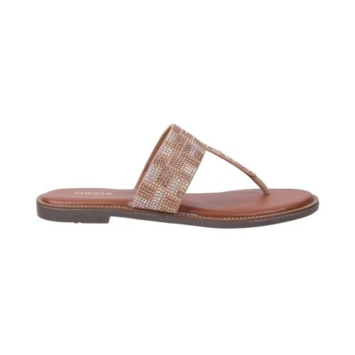 Mochi Women Beige Synthetic Leather Flat Chappal UK/3 EU/36 (35-422) - Image 3
