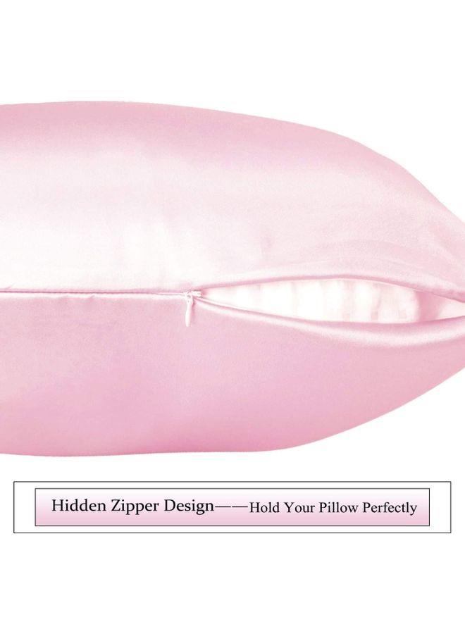 SMILEE 100% Pure Mulberry Queen Pillowcase Silk Pink 76x51cm - Image 3