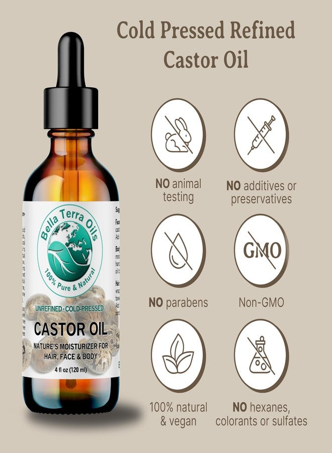Bella Terra Oils - Organic Castor Oil 16 oz - A Nutrient-Dense Experience, Packed with Minerals & Omega-9 Fatty Acids, Elevate Your Beauty Regimen - Image 4