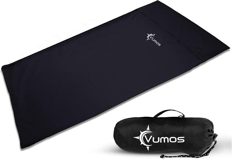 Vumos Sleeping Bag Liner and Camping Sheet – Silk Like Material for Travel - Has Full Length Zipper - Image 1