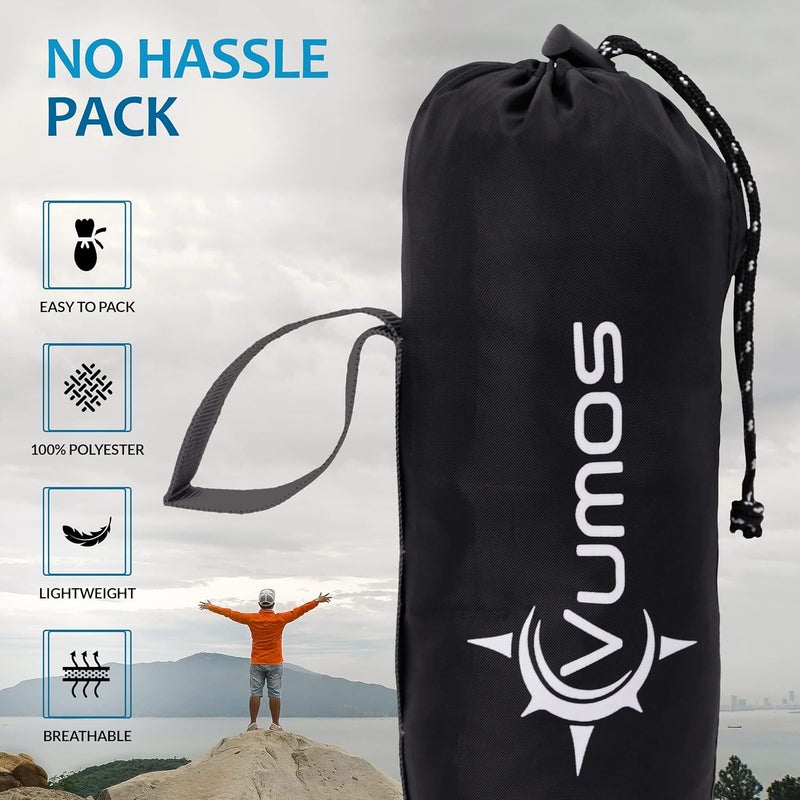 Vumos Sleeping Bag Liner and Camping Sheet – Silk Like Material for Travel - Has Full Length Zipper - Image 4
