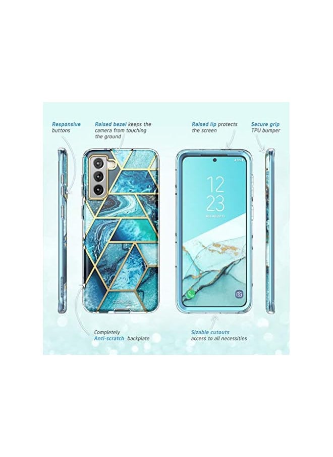 I-blason Cosmo Series for Samsung Galaxy S21 5G Case, Slim Stylish Protective Case Without Built-in Screen Protector (Ocean)  - Image 5