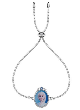 Disney Frozen II Elsa Round Pendant with Light Blue Crystal in 18k Sterling Silver Bracelet - pzsku/Z47CF8D6C8A58CA0B06DBZ/45/_/1694776258/1cae3706-52fa-4f51-b99b-fcf0c53f8e66