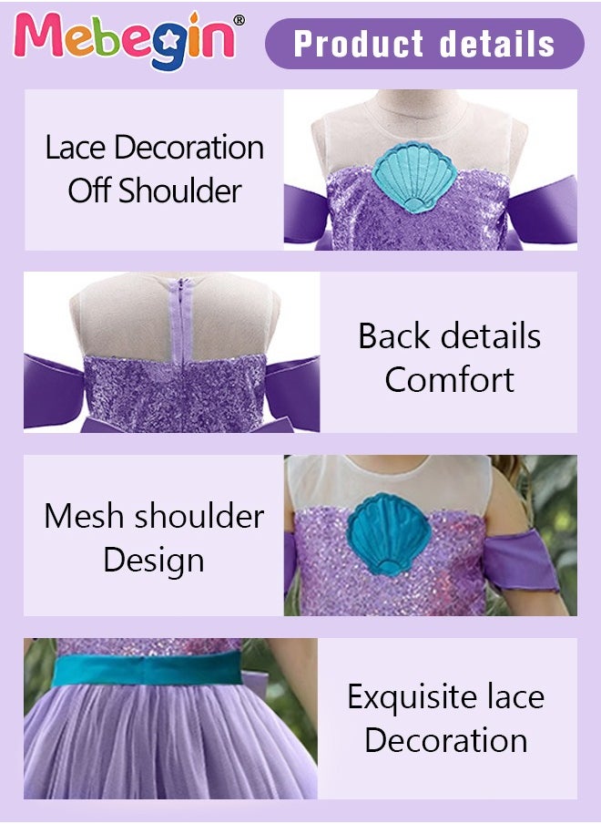 MEBEGIN - Princess Costume with Stylish Design, Fancy Elegant Princess Dress for Girls, Fairy Tale Fancy Dress with Big Bow, Suitable for Party, Birthday, Funfair, Stage Performance, Cosplay and Any Other Special Occasions - Image 1
