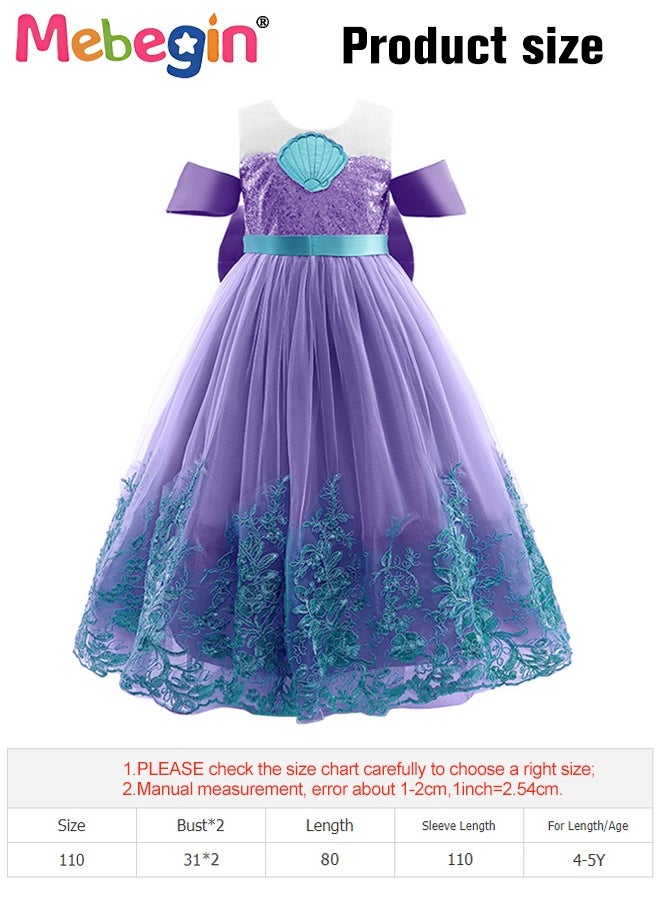 MEBEGIN - Princess Costume with Stylish Design, Fancy Elegant Princess Dress for Girls, Fairy Tale Fancy Dress with Big Bow, Suitable for Party, Birthday, Funfair, Stage Performance, Cosplay and Any Other Special Occasions - Image 1
