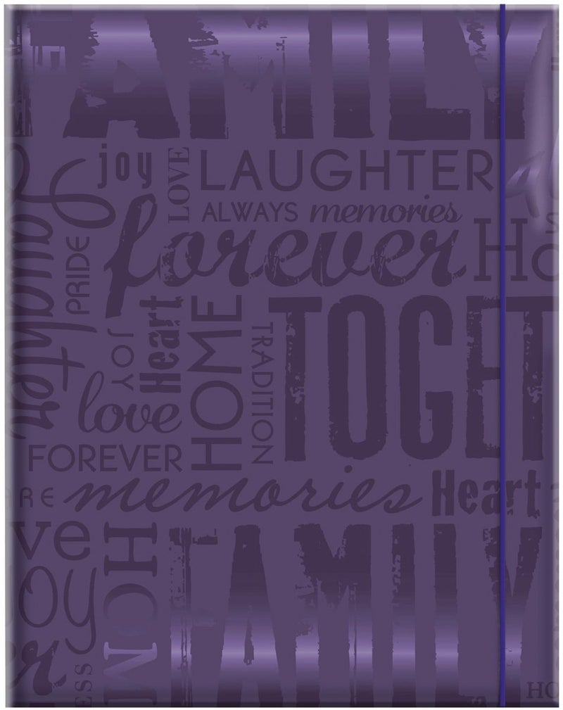MCS Embossed Family 100-Pocket 4x6 Photo Album  Purple - Image 1