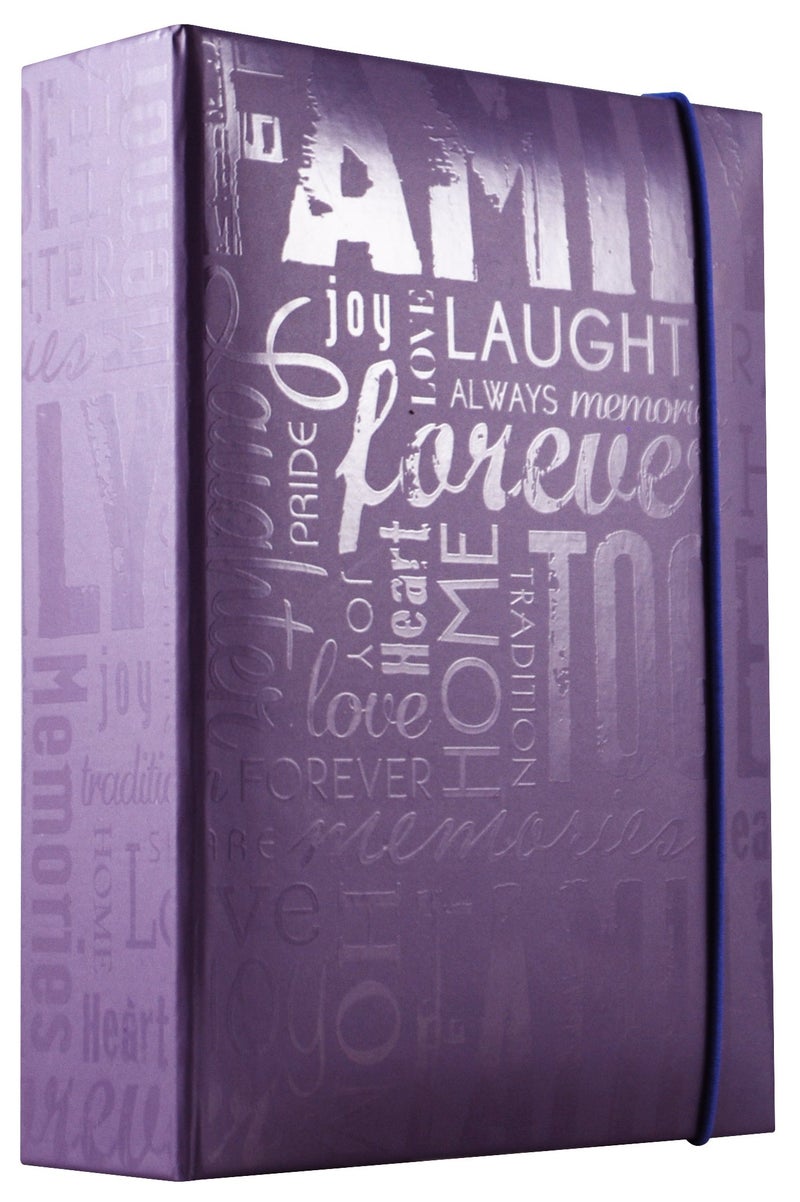 MCS Embossed Family 100-Pocket 4x6 Photo Album  Purple - Image 2