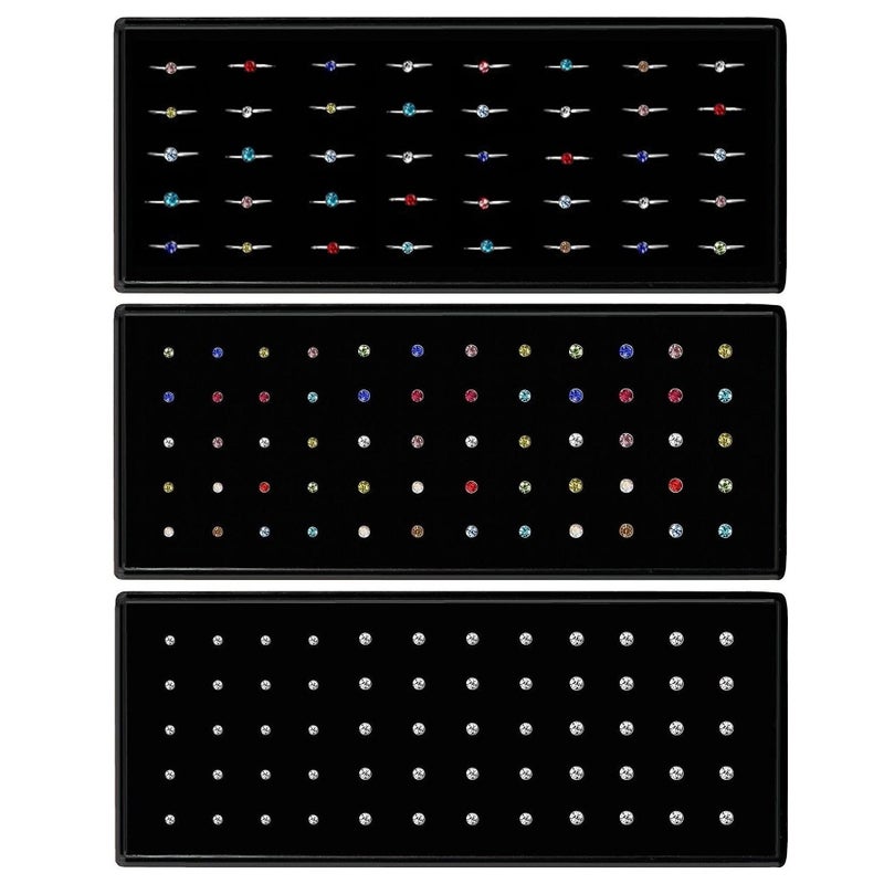 OMAIGAR 3 Sets 160 Pcs Nose Rings and Studs, Surgical Stainless Steel Piercing Jewelry, Colorful Hoops for Women, 1.5/2/2.5mm Studs Men, Idea Gift or Daily Wear - Image 1