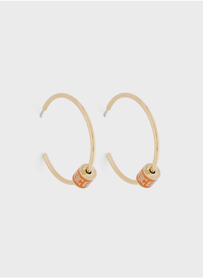 TOMMY HILFIGER - Ionic Plated Hoop Earrings - Image 1
