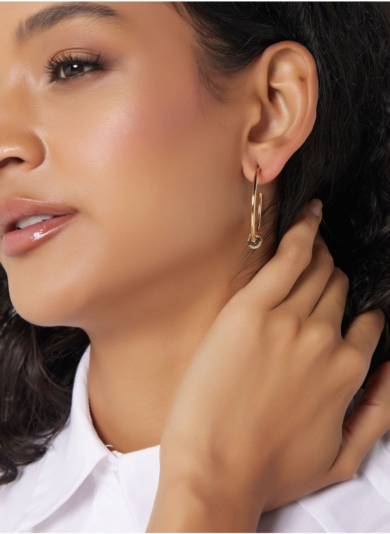 TOMMY HILFIGER - Ionic Plated Hoop Earrings - Image 1
