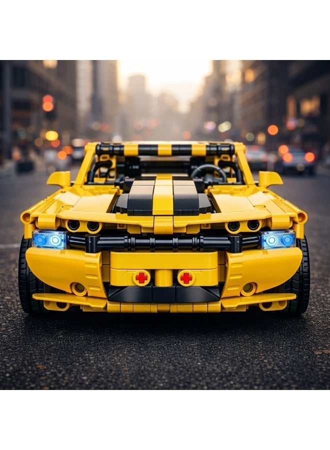 Qman Mighty Supercar Building Blocks Set-501 Pcs - 2.4GHz Remote Control - LED Lights - Powerful Motor - Rechargeable Battery - Image 2