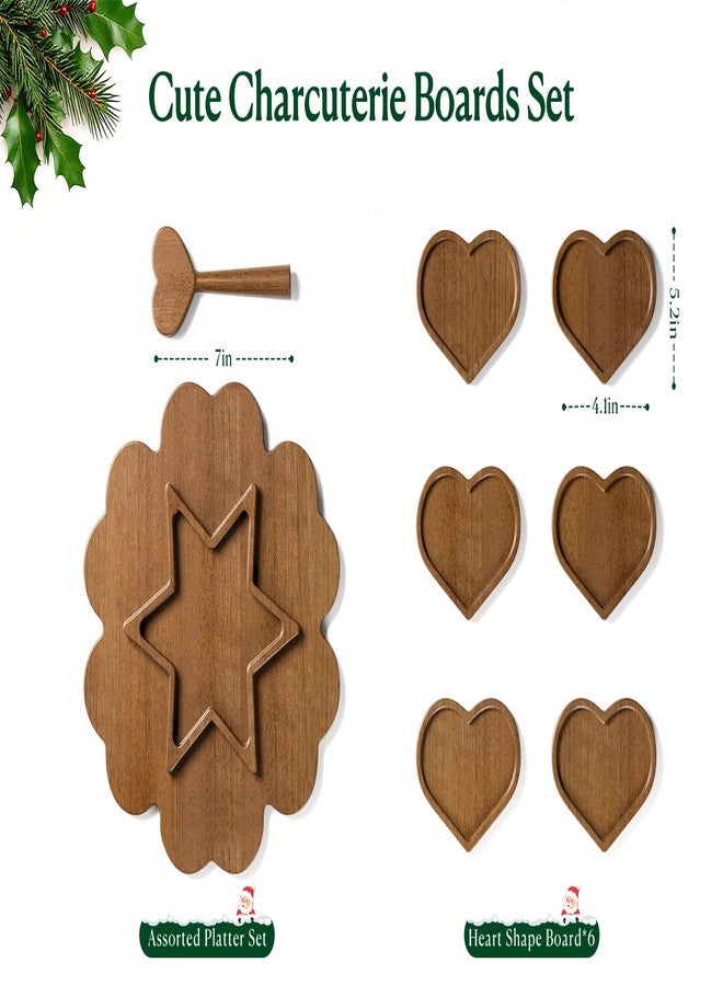 Dofira Charcuterie Board and Serving Set, Heart Shaped Christmas Funny Charcuterie Board with Handle, House Warming Gifts New Home, Wedding Gift for Couple, Bridal Shower Gift, White Elephant Gifts - Image 3