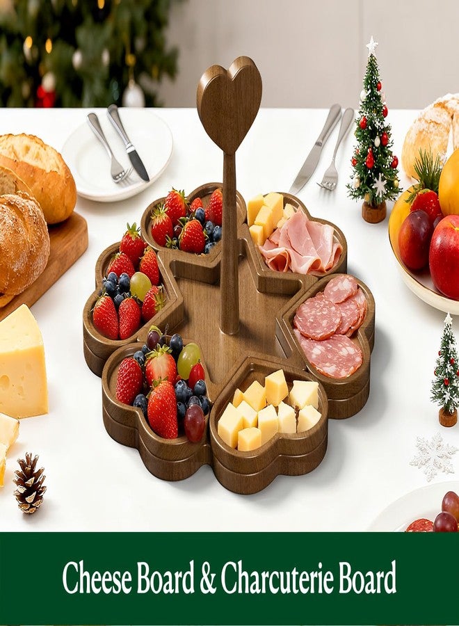 Dofira Charcuterie Board and Serving Set, Heart Shaped Christmas Funny Charcuterie Board with Handle, House Warming Gifts New Home, Wedding Gift for Couple, Bridal Shower Gift, White Elephant Gifts - Image 4