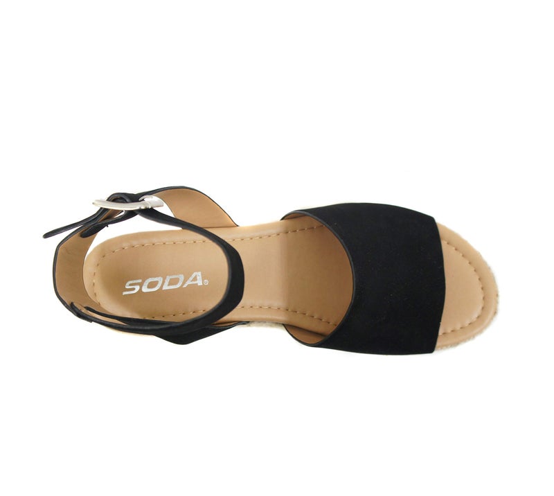 Soda Topic Open Toe Buckle Ankle Strap Espadrilles Flatform Wedge Casual Sandal (Black, us_footwear_size_system, adult, numeric, medium, 7) - Image 4