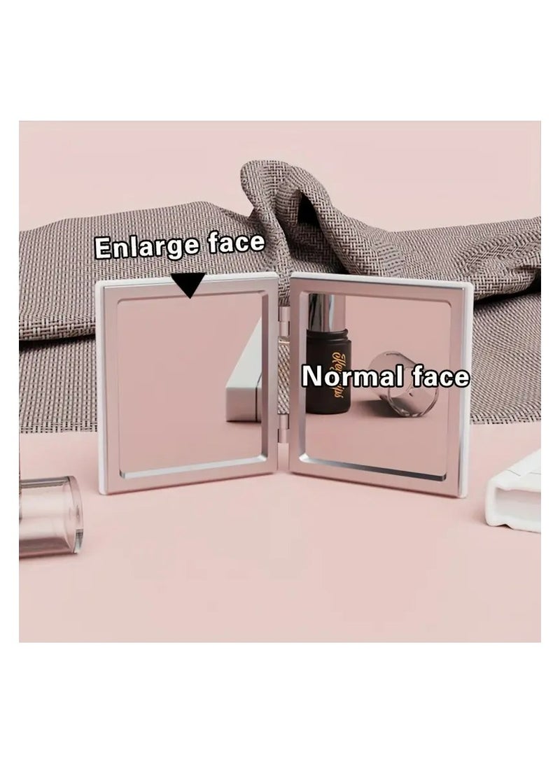 Leopard Print Compact Folding Mirror - Double-Sided, Portable Makeup Mirror for Purses  Travel, No Battery Needed - Image 4