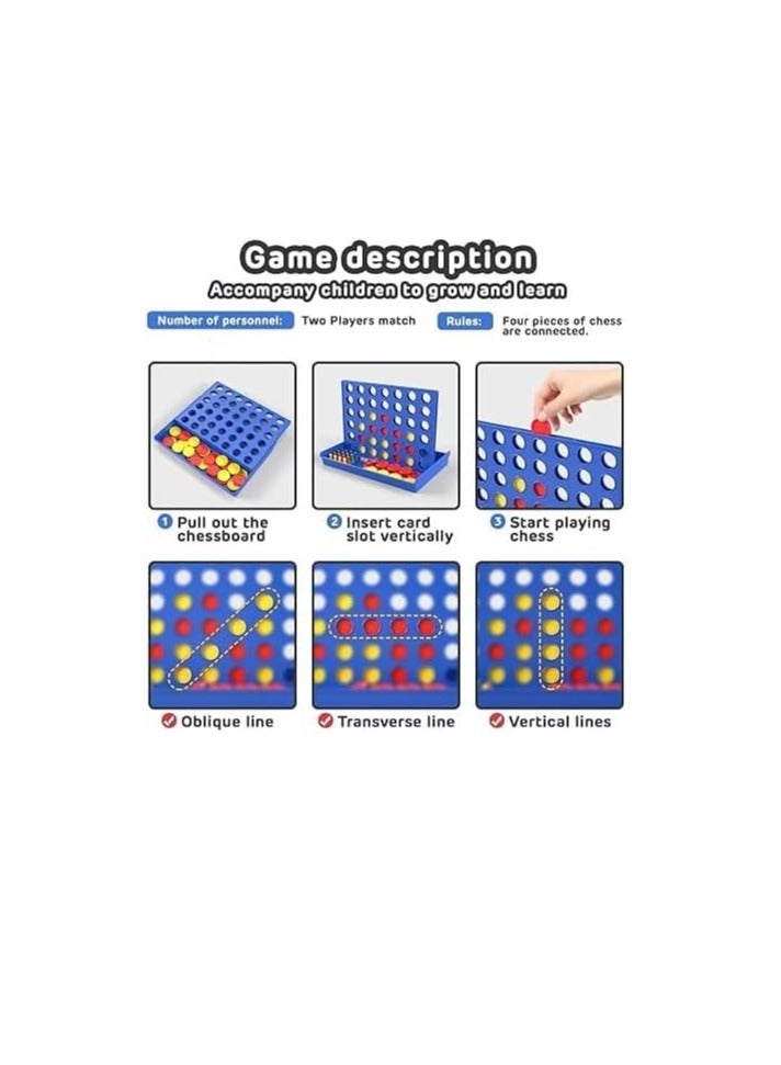 Mini Size Bingo 4 In a Row Game 2-Players Strategy Game Compact Portable Tabletop Connect Game for Kids and Adults  (Plastics discs Color May differ) - Image 3