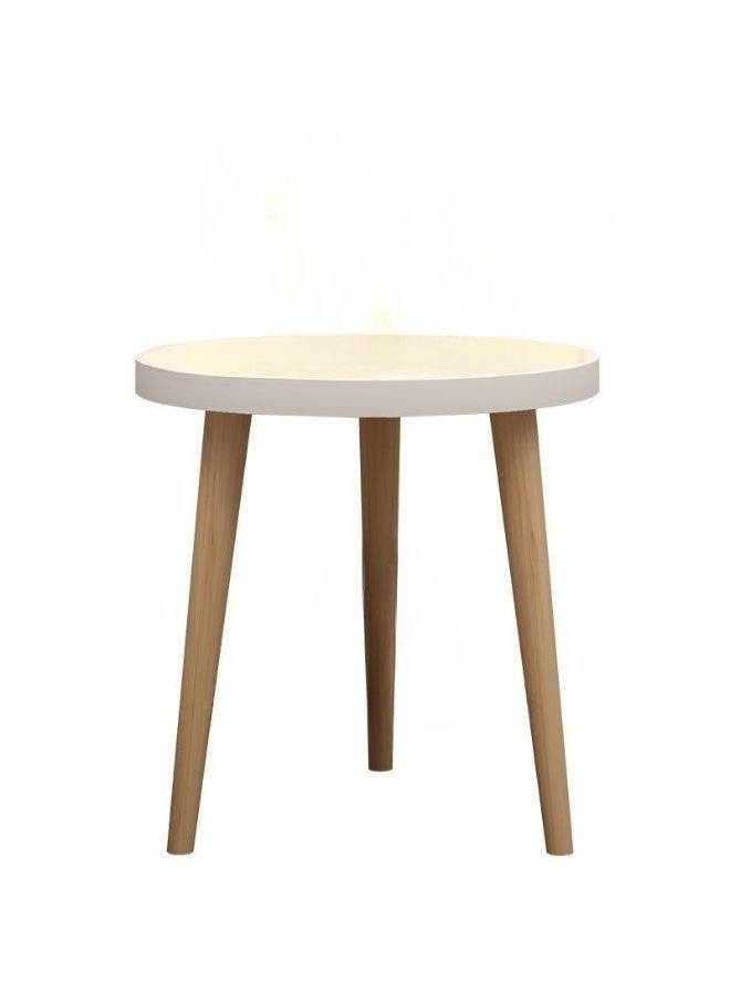 أساسيات يارا طاولة أريكة، طاولة جانبية مستديرة، طاولة جانبية للأريكة تنزلق تحتها لغرفة المعيشة، بجانب السرير، الحمام، المكتب الريفي، طاولة للكمبيوتر المحمول، الوجبات الخفيفة، والقهوة، سهل التجميع، 40*40*44 سم. - Image 4