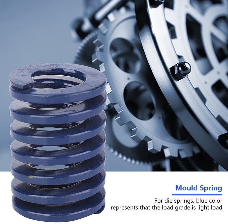 Metal Spring，Springs Compression Spring, 20mm OD 10mm ID 150mm Long Spiral Stamping Light Load Compression Mould Die Spring, for Mechanical Equipment 3D Printer Accessories Blue Tone 1pcs - Image 3
